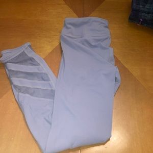 Athleta Girl, light purple/lilac, with mesh strips at ankles.